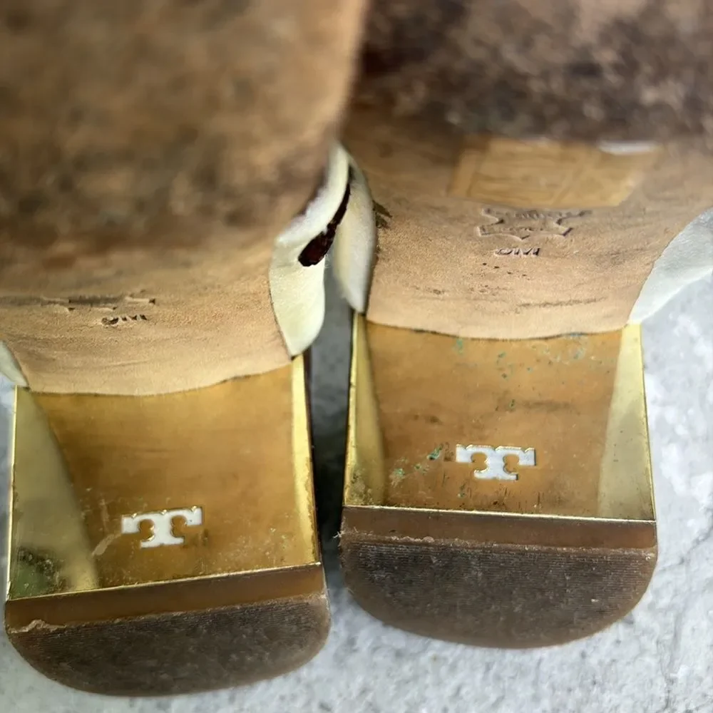 Tory Burch embellished satin kitten heels